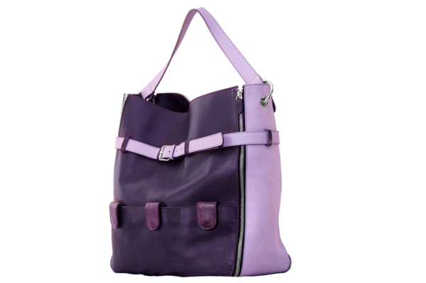 sac cuir violet nubuck mauve