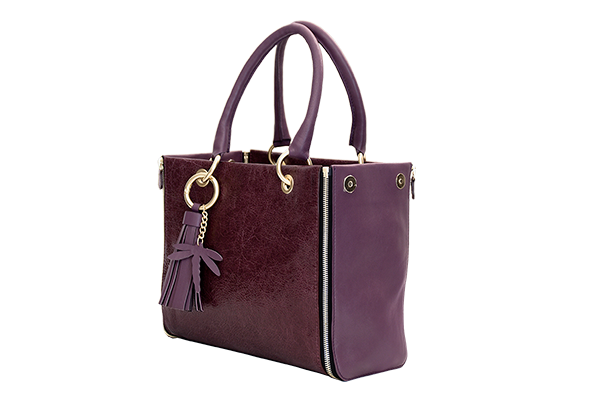 sac cuir violet framboise sophie victor paris